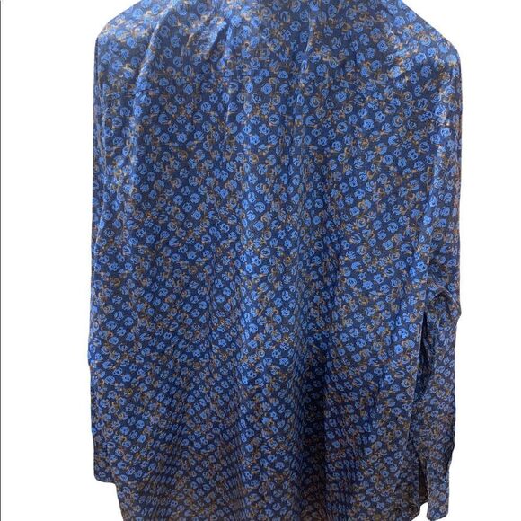 Tasso Elba Geometric Pattern Button Down Long Sleeve Shirt - Picture 4 of 11